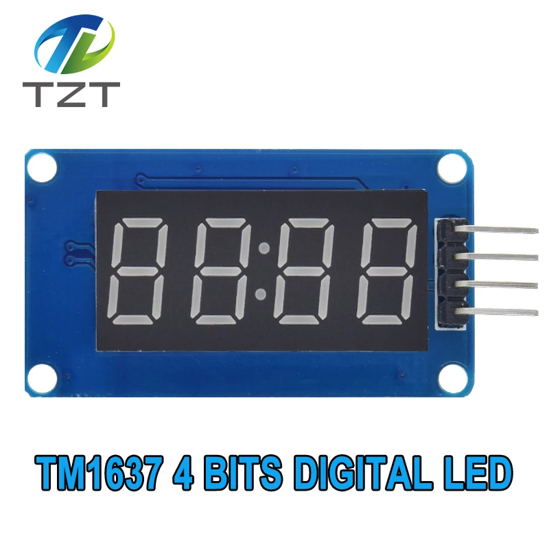 TZT TM1637 LED-Anzeigemodul für Arduino 7-Segment 4-Bit 0,36 Zoll Uhr – Bild 3