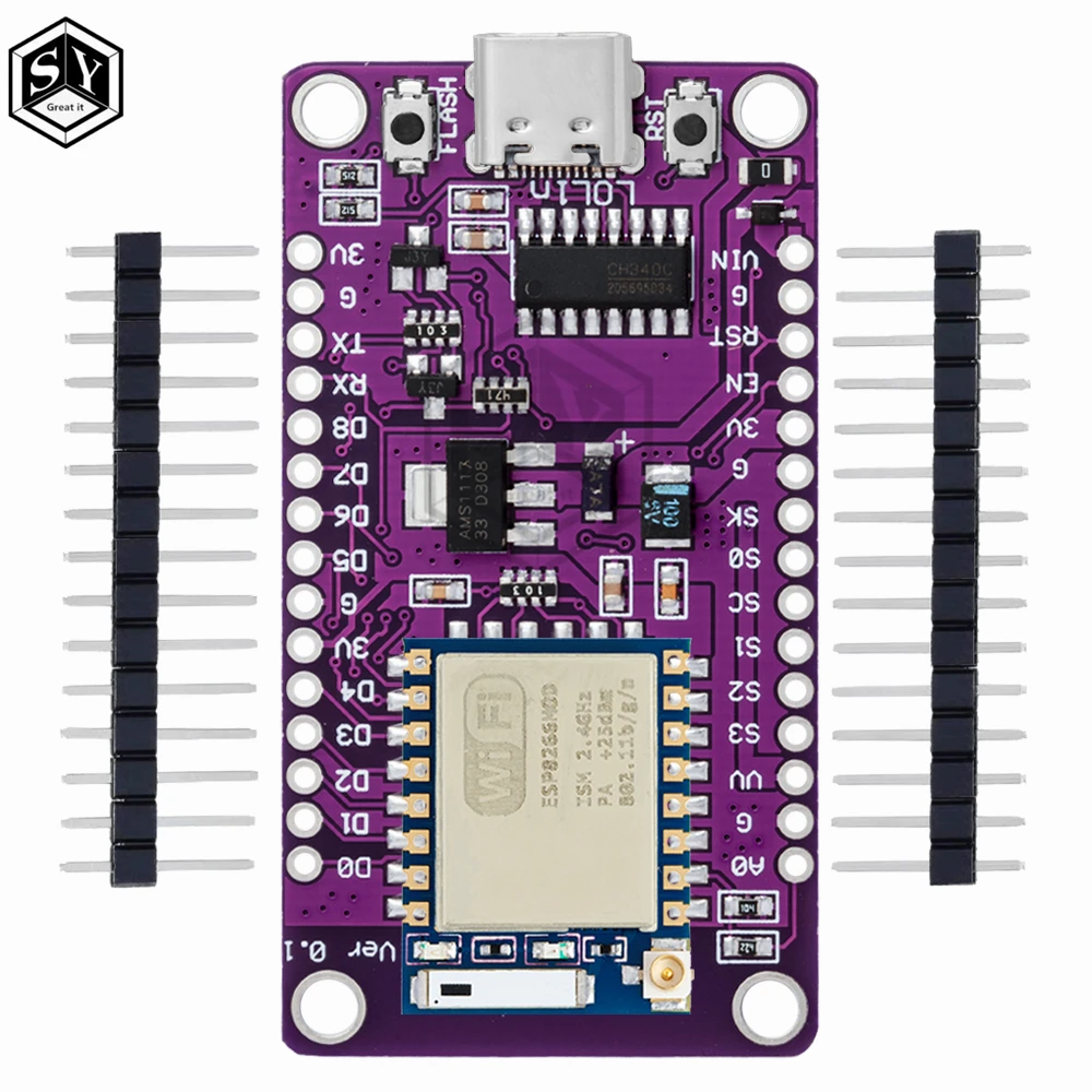 NodeMCU V3 ESP8266 WiFi-Board ESP-07/ESP-07S, CH340 Typ-C Lua – Bild 4