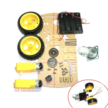 Javino Motor Smart Robot Car Chassis Kit Geschwindigkeits-Encoder Batteriebox 2WD für Arduino