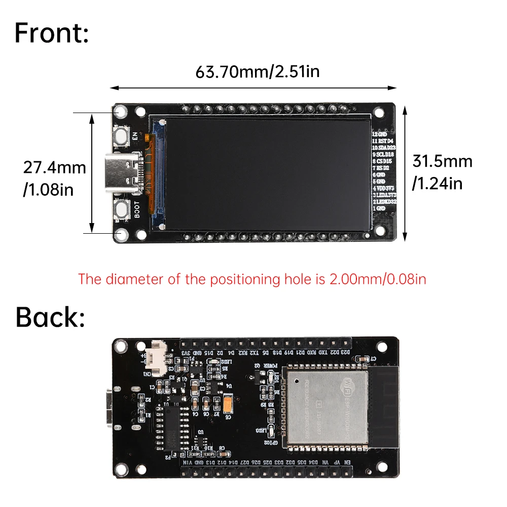 ESP32-WROOM-32 WiFi Bluetooth-Entwicklungsboard On-Board – Bild 5