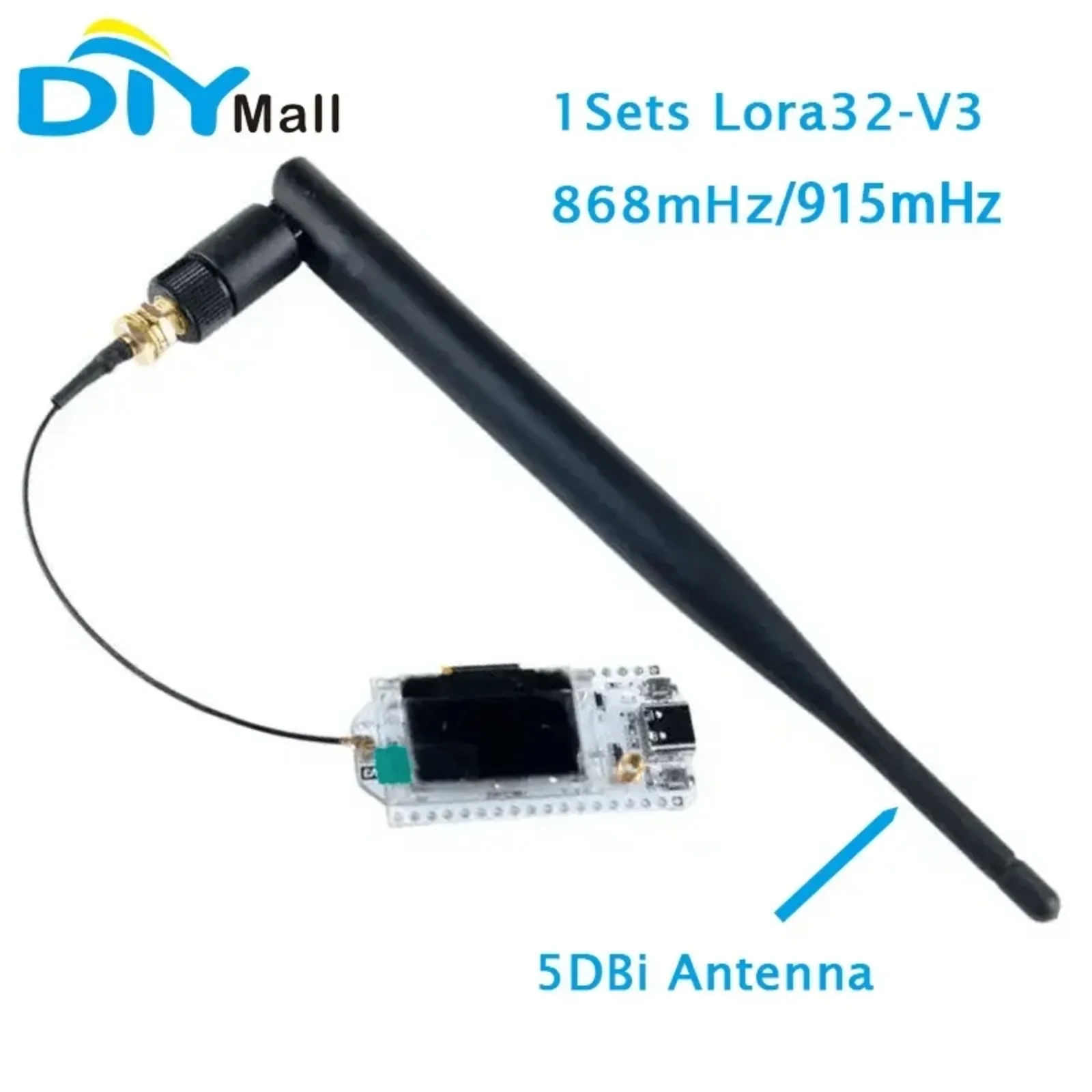 Heltec LoRa32 V3 Node Development Board LoRa 32 SX1262 ESP32-S3 Wifi BLE mit 5DBi SMA Stecker Antenne