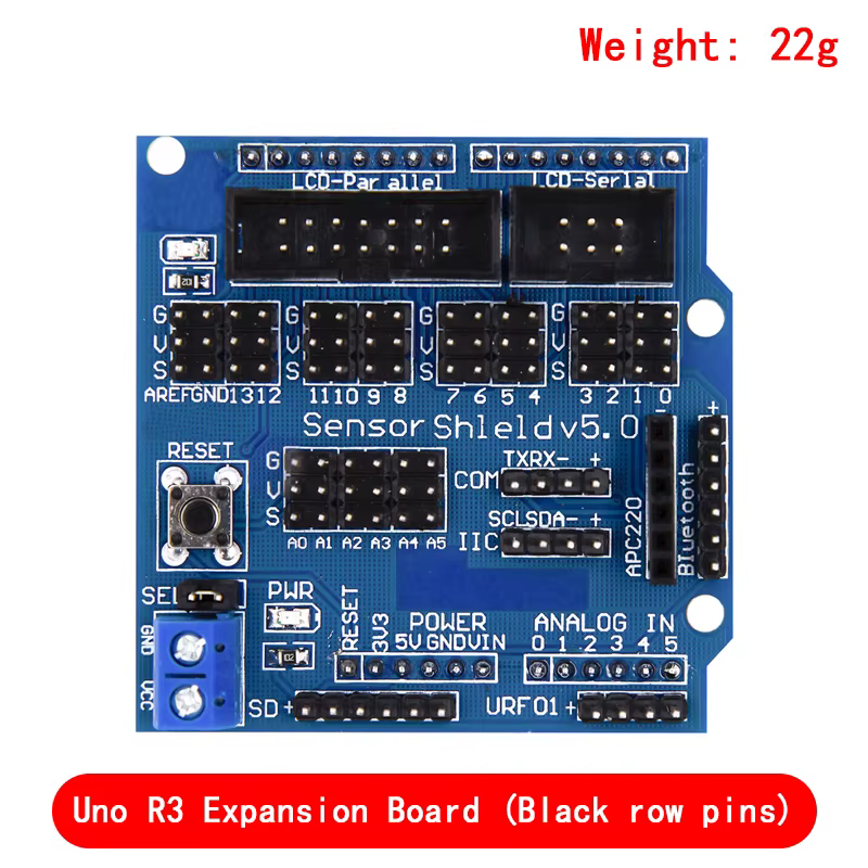 V5 Sensor Shield Erweiterungsplatine Schild für Arduino UNO R3 V5.0 Elektronikmodul Sensor Shield V5