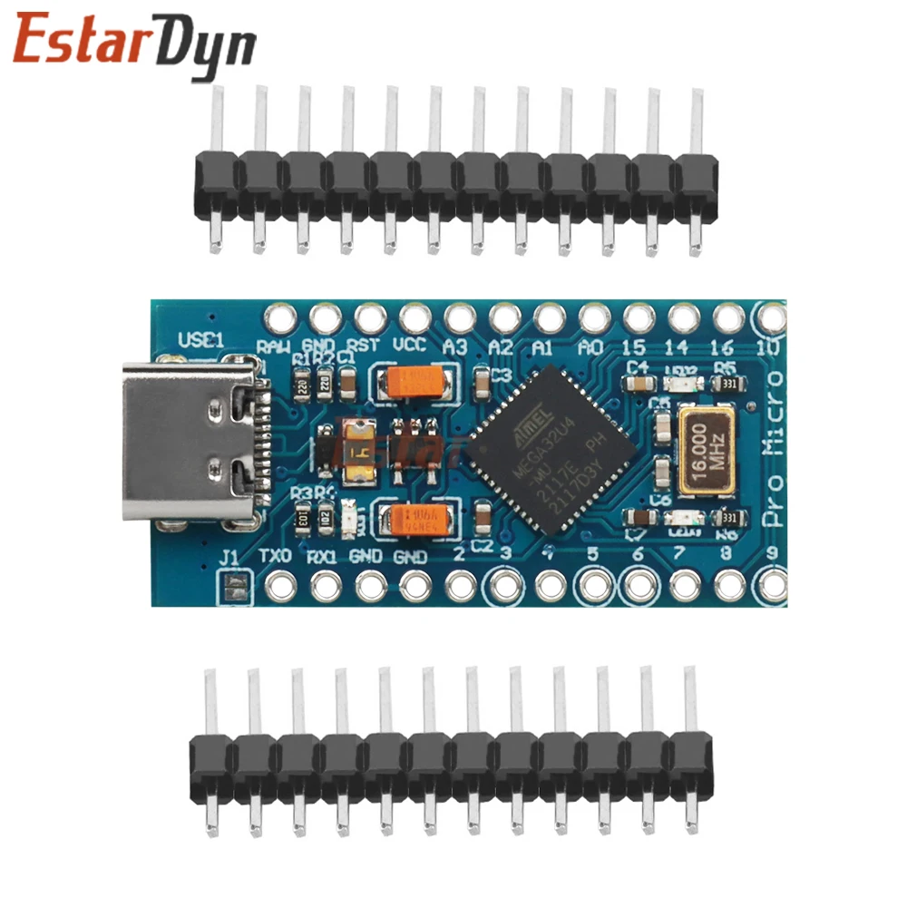 Estardyn ATMEGA32U4 Pro Micro Board, Micro/Mini/Type-C USB Optional – Bild 4