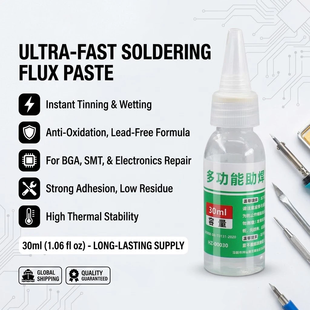 30ml/50ml Multifunktionales Flüssig-Lötflussmittel für Edelstahl & Elektronik, No-Clean Lötflussmittel