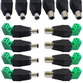 2,1mm x 5,5mm DC-Stromstecker 5,5*2,1mm Schraubanschluss DC-Stecker-Buchse-Adapter DC-Verbinder