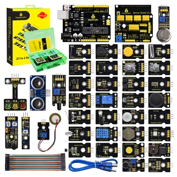 Keyes tudio komplett 37 in 1 sensor kit mit uno/mega board sensor kit für arduino sensor kit programmierung