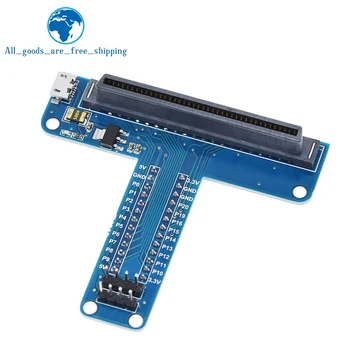 Micro:bit-Erweiterungsplatine TZT T-Typ GPIO-Platine mit 5V und 3,3V Ausgang für Micro:bit STEM-Programmierung