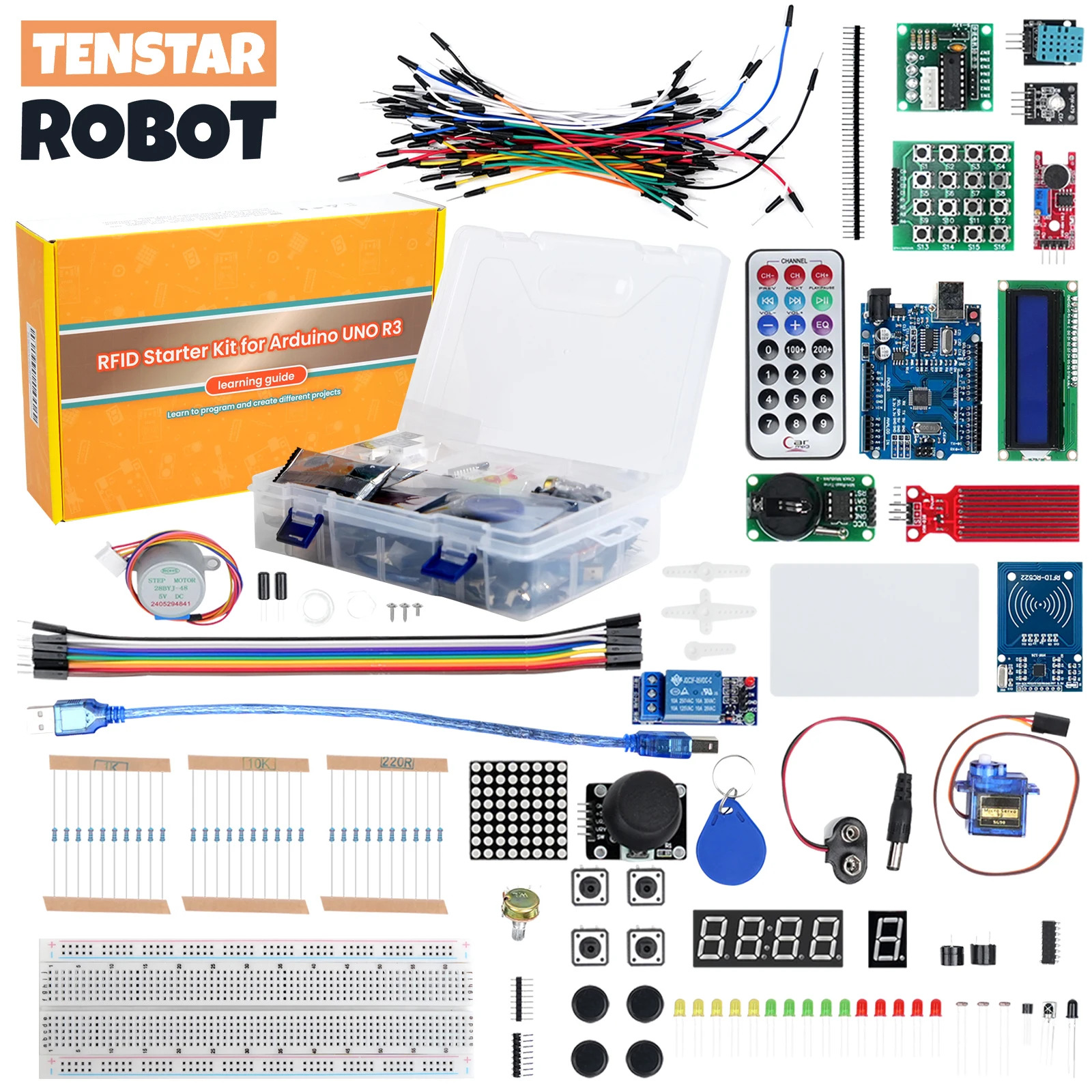 TENSTAR RFID-Starter-Kit für Arduino für Raspberry PI für UNO R3, verbesserte Version, Lernsuite