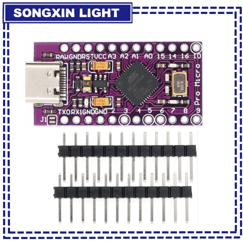 MICRO/TYPE-C USB ATMEGA32U4 Modul 5V 16MHz Board Für Arduino – Bild 3
