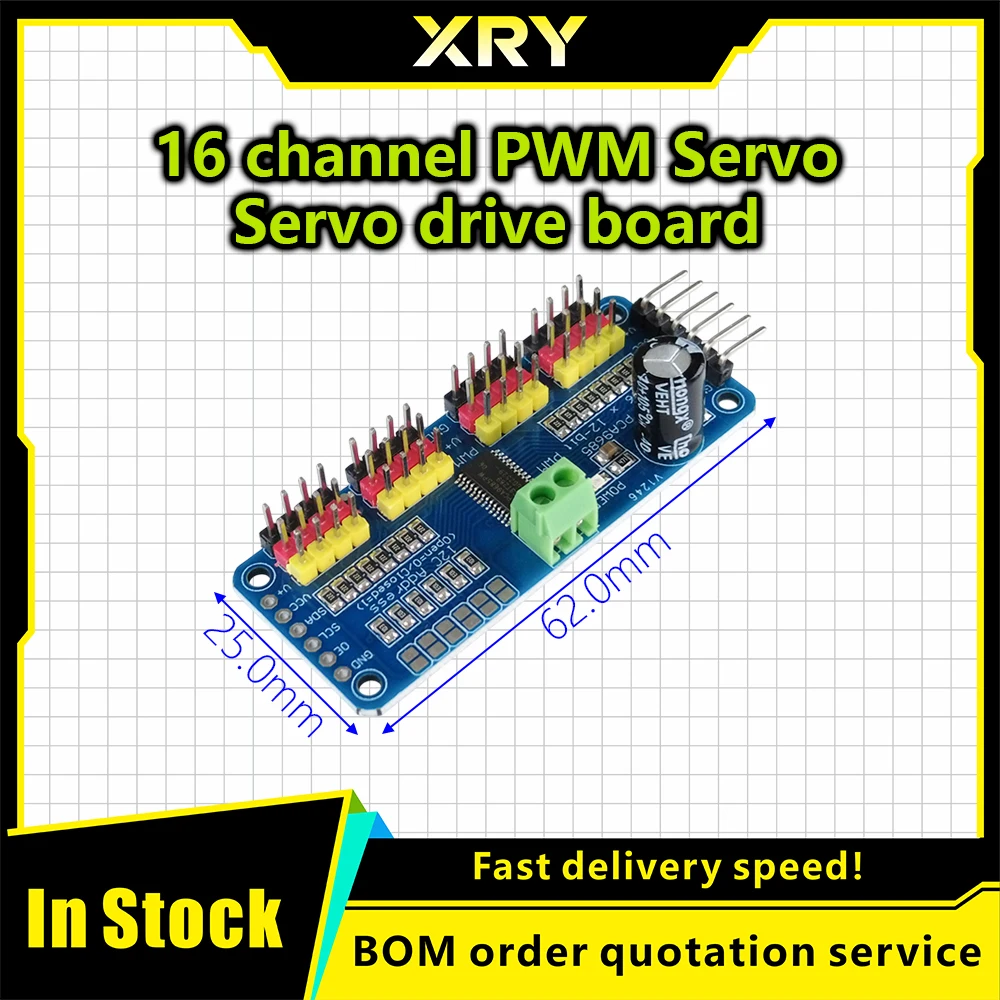 XRY PCA9685PW 16 Kanales 12 Bits PWM/Servo Driver-I2C Interfaz PCA9685 – Bild 2