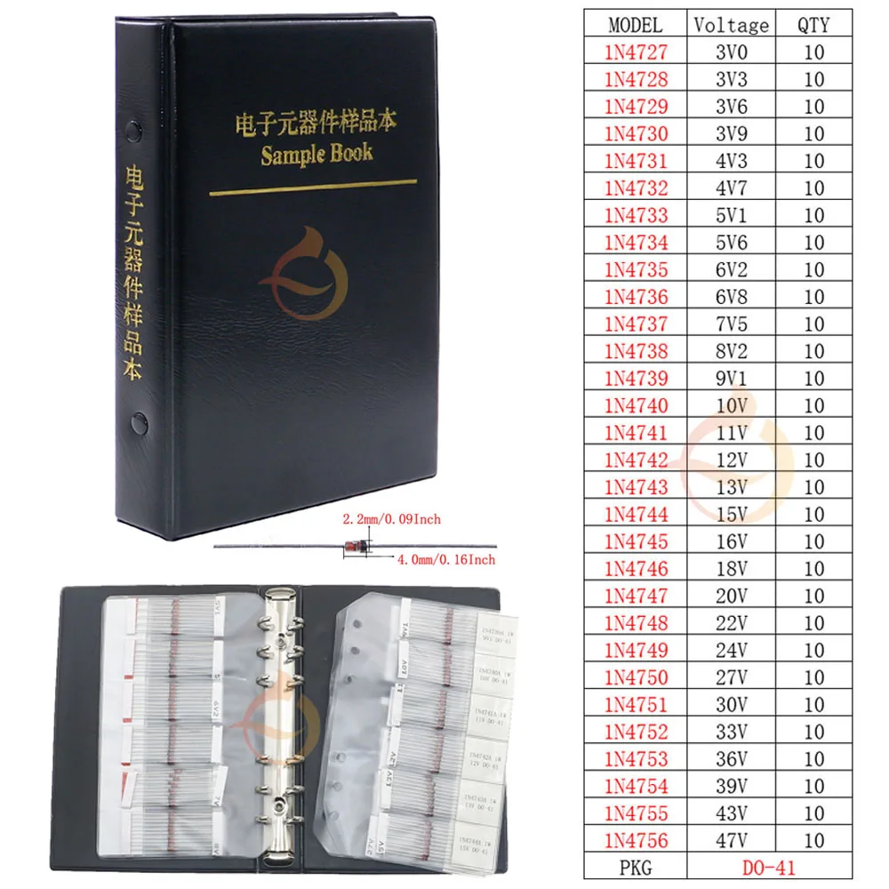 DIP SMD Zener Diode Fast Switching Schottky TVS Diode Assorted Kit – Bild 5