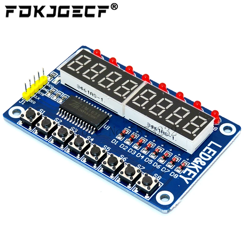 TM1637 4 Bits / TM1638 / MAX7219 8 bit Digital Led-anzeige Modul 7 – Bild 2
