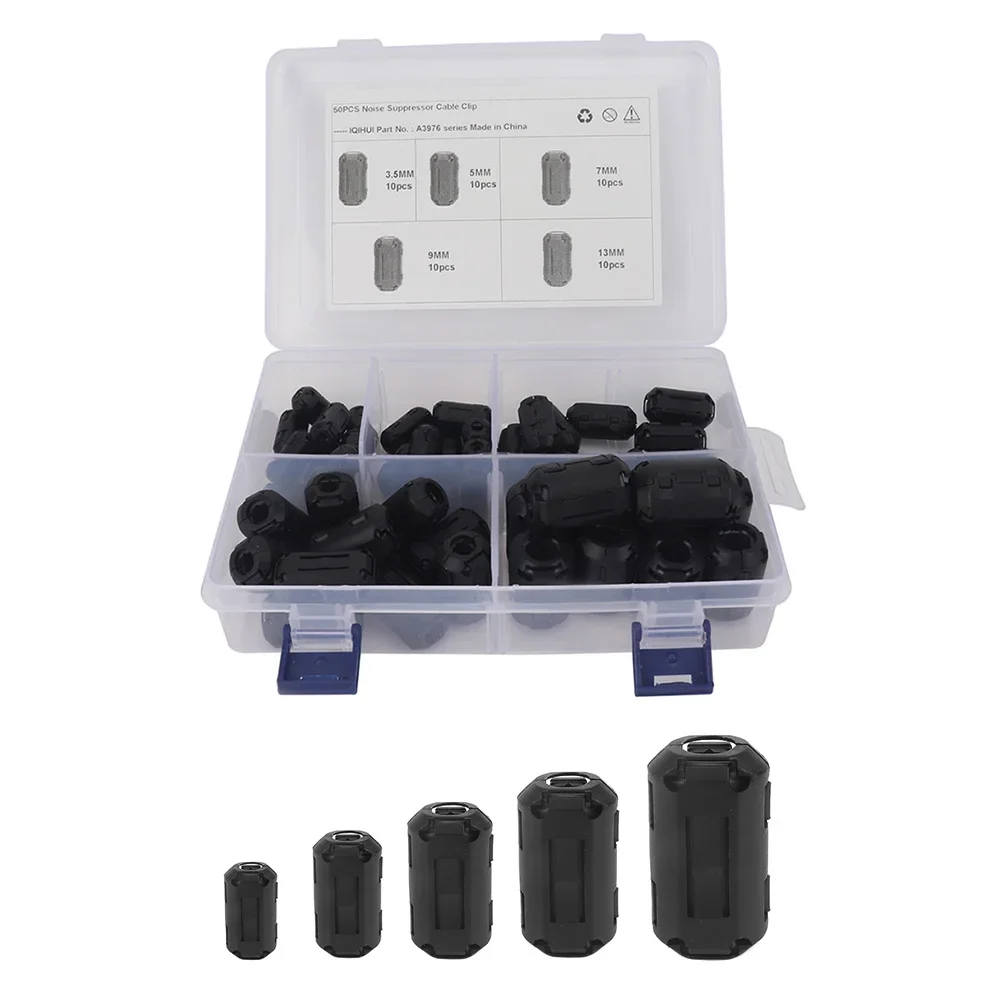 Clip-on Ferrit Ring Core Bead Choke RFI EMI Filter Noise Suppressor Kabel Clip für USB Audio Video Kabel
