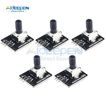 DC 3,3 V-5V 360-Grad-Drehgebermodul Dreh potentiometer Analog knopf modul für Arduino-Drehgeber mit Knopf