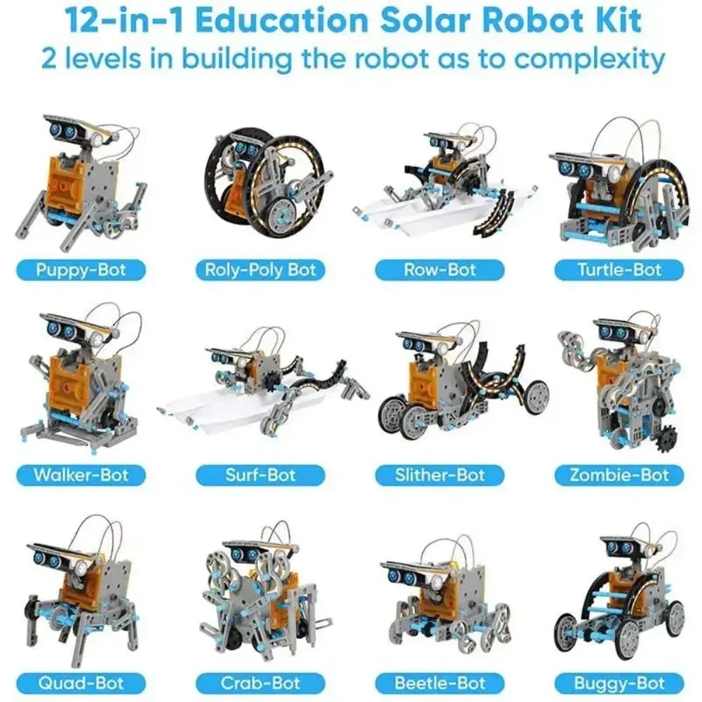 Stamm 13-in-1 Bildung Solar roboter Spielzeug DIY Gebäude Wissenschaft – Bild 2