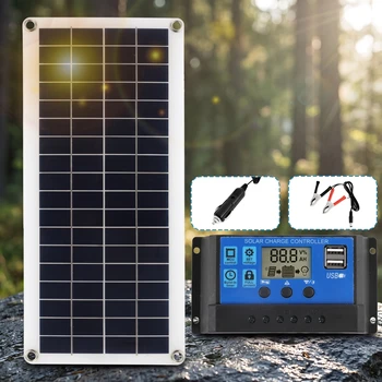 1000W Solarpanel 12V Solarzelle mit 60A 100A Controller Solarladegerät für Handy Wohnmobil Auto MP3 PAD