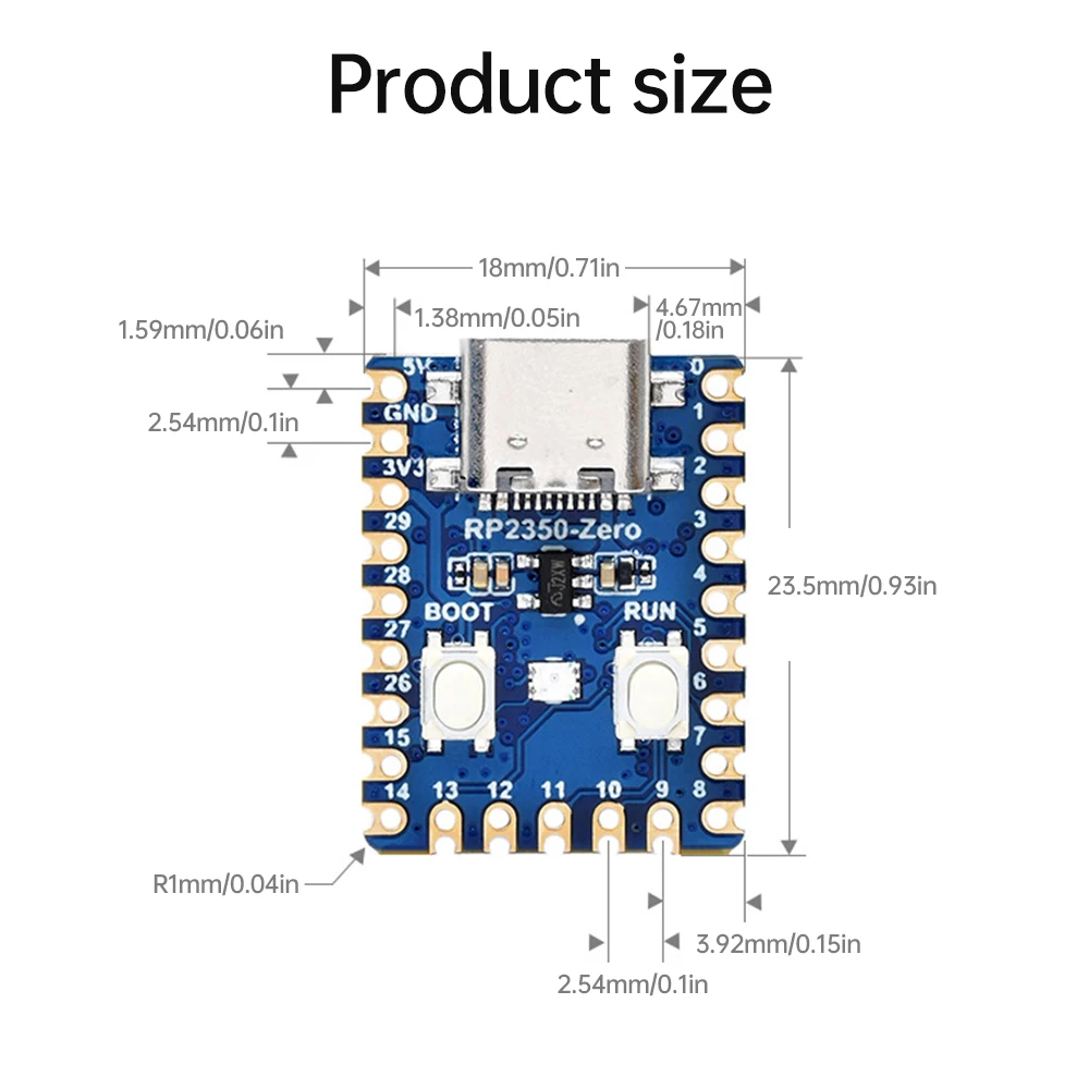 RP2350-Zero RP2350-Plus Mini-Entwicklungsboard RP2350A – Bild 6