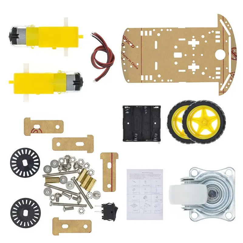 4WD 4-Rad Smart Car Chassis Kit 2WD 2-Rad DIY Roboter-Auto-Set Tracking Bluetooth Intelligentes Auto DIY