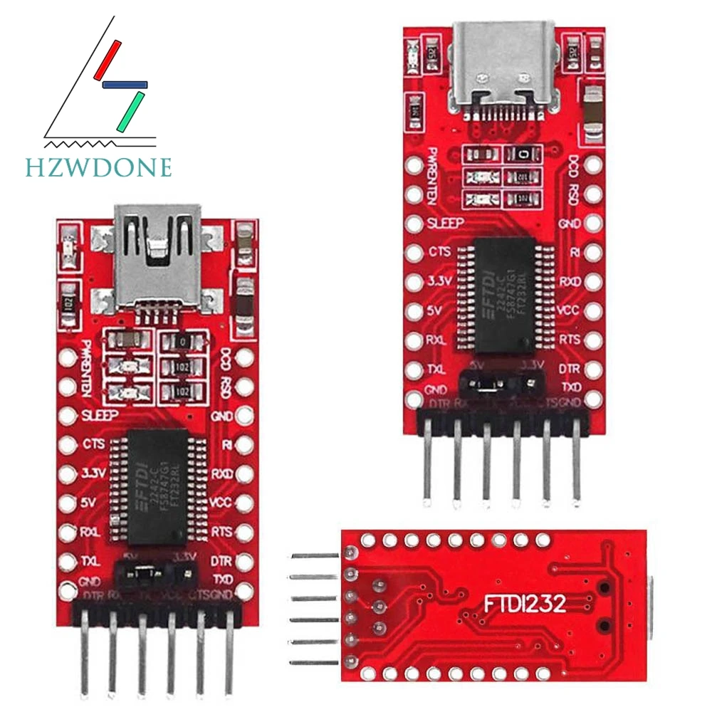 FT232RL FTDI USB 3,3 V 5,5 V zu TTL Serielles Adaptermodul für Arduino FT232 Pro Mini USB ZU TTL 232