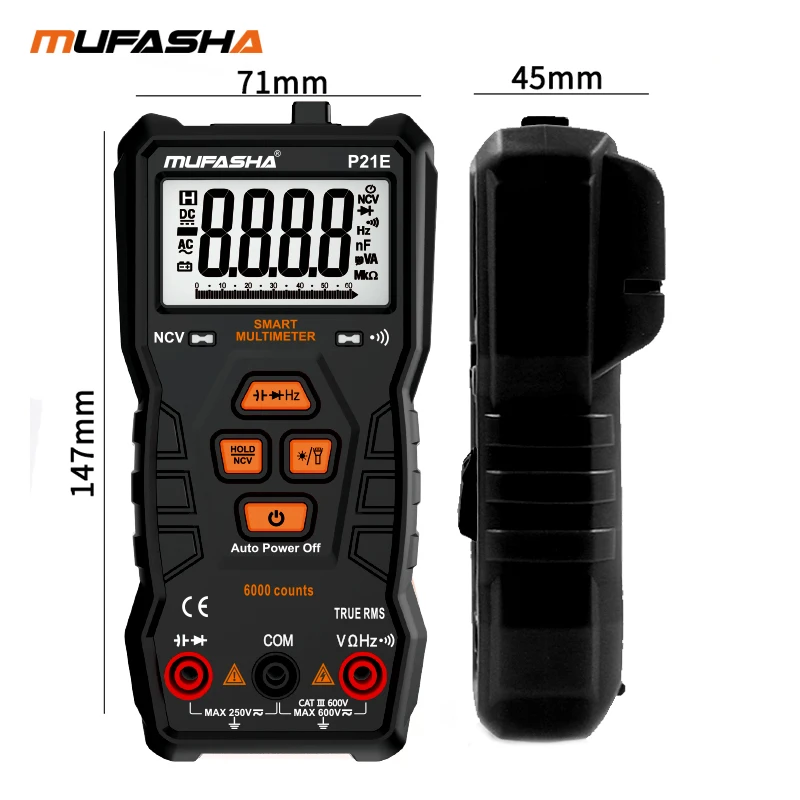 MUFASHA Digitalmultimeter mit automatischer Alarmfunktion, 0,5 V ~ – Bild 3