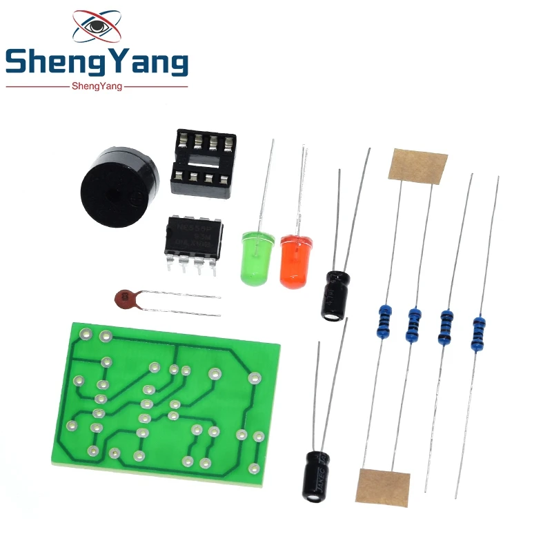 NE555 Multivibrator Kit NE555P Steady-State Circuit Dual Flash LAMPE – Bild 2