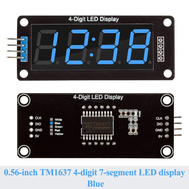 TM1637 0,56 Zoll 4-stelliges 7-Segment-LED-Digitalröhren-Displaymodul – Bild 4