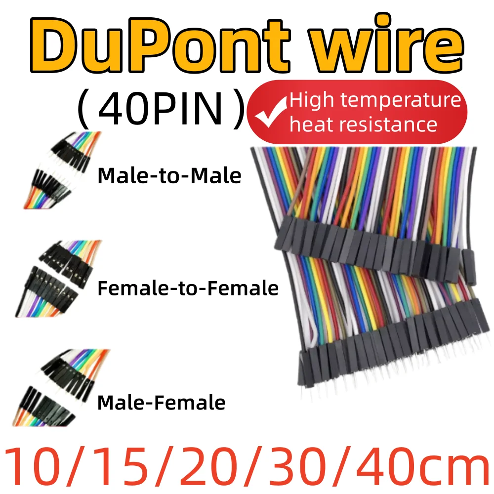 Dupont Line 10 cm 20 cm 30 cm 40 Pin Stecker auf Stecker + Stecker – Bild 3