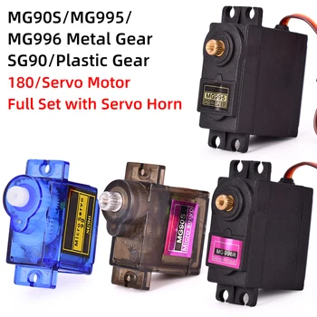 MG995 MG996r SG90 9 g MG90s Metall-/Kunststoffgetriebe 180-Grad-Mikroservomotor-Set für RC-Flugzeuge