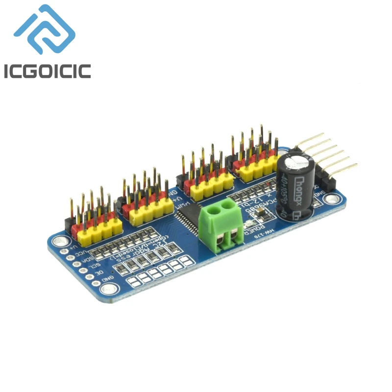 PCA9685 Roboter Controller IIC Schnittstelle 16 Kanal 12-Bit PWM Servo – Bild 2