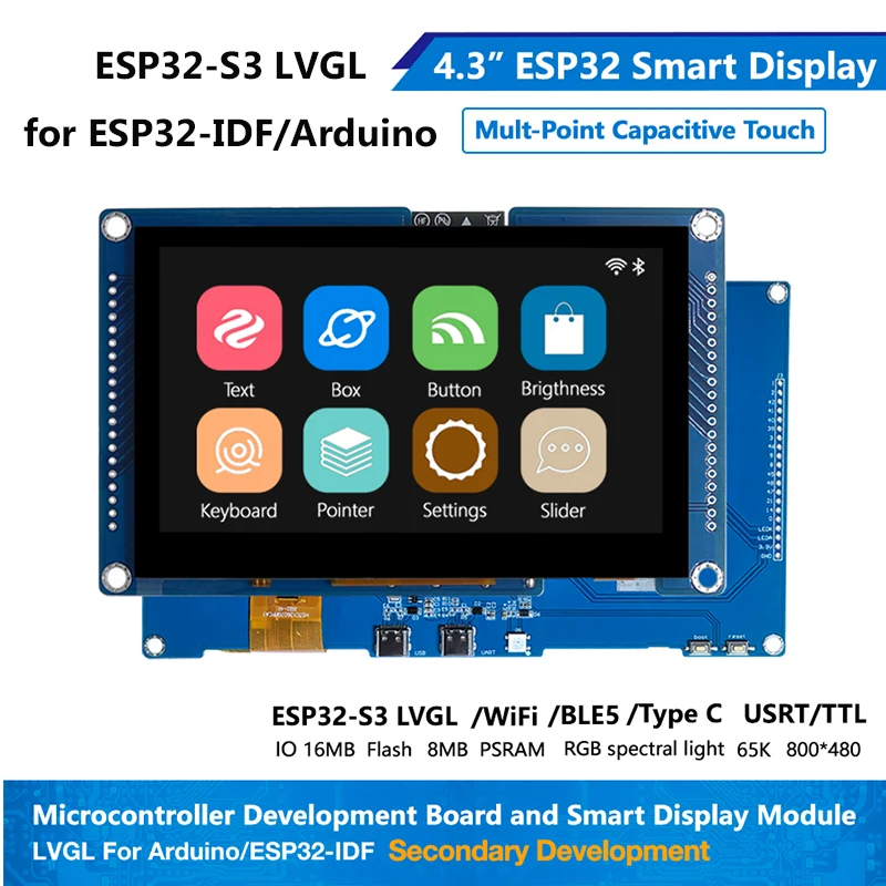 ESP32-S3 LVGL WIFI&BLES HMI-Entwicklungsboard RGB LCD Ar-duino – Bild 2