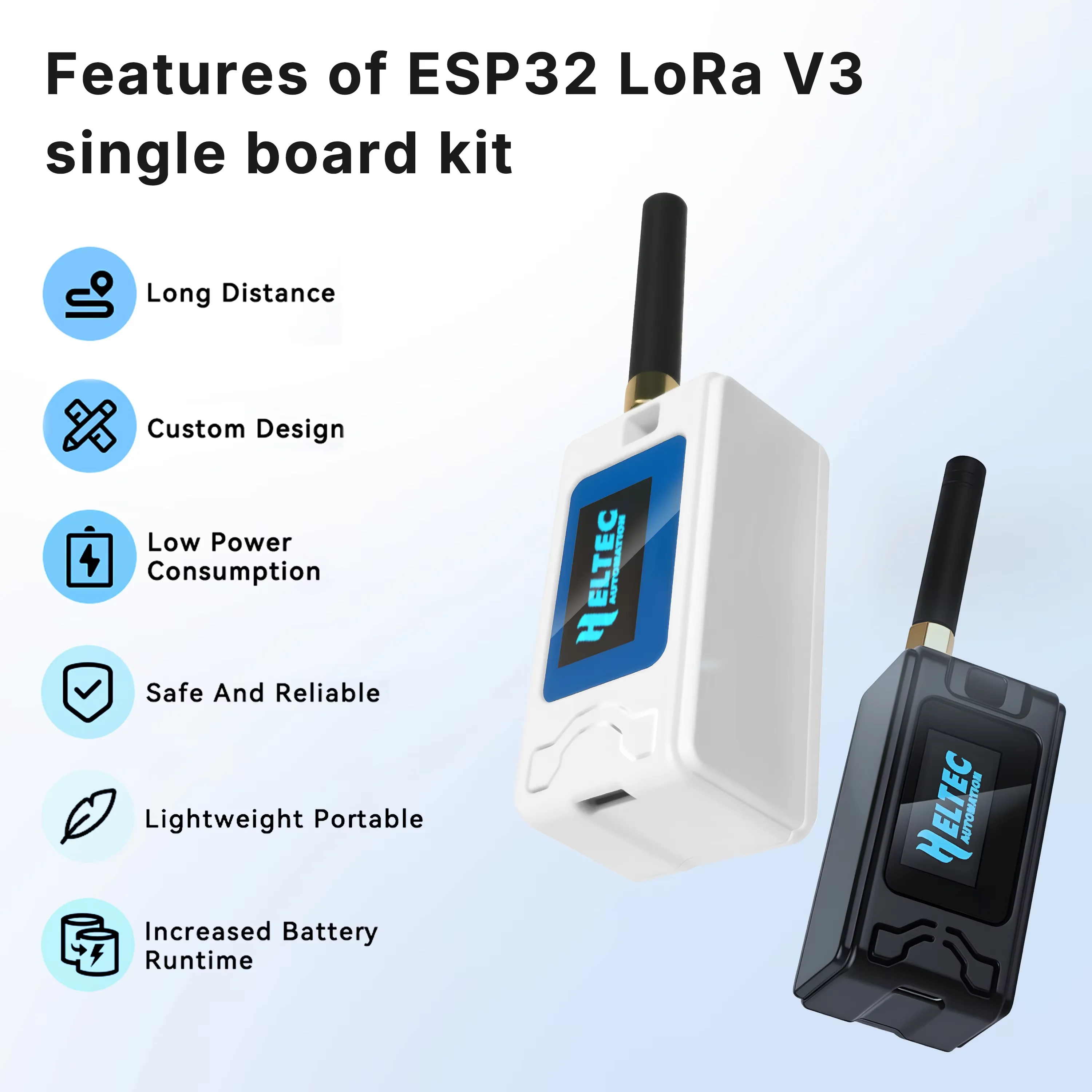 Heltec V3 LoRa 32 mit Gehäuse ESP32-S3 SX1262 Meshtastic Meshcore Node – Bild 5