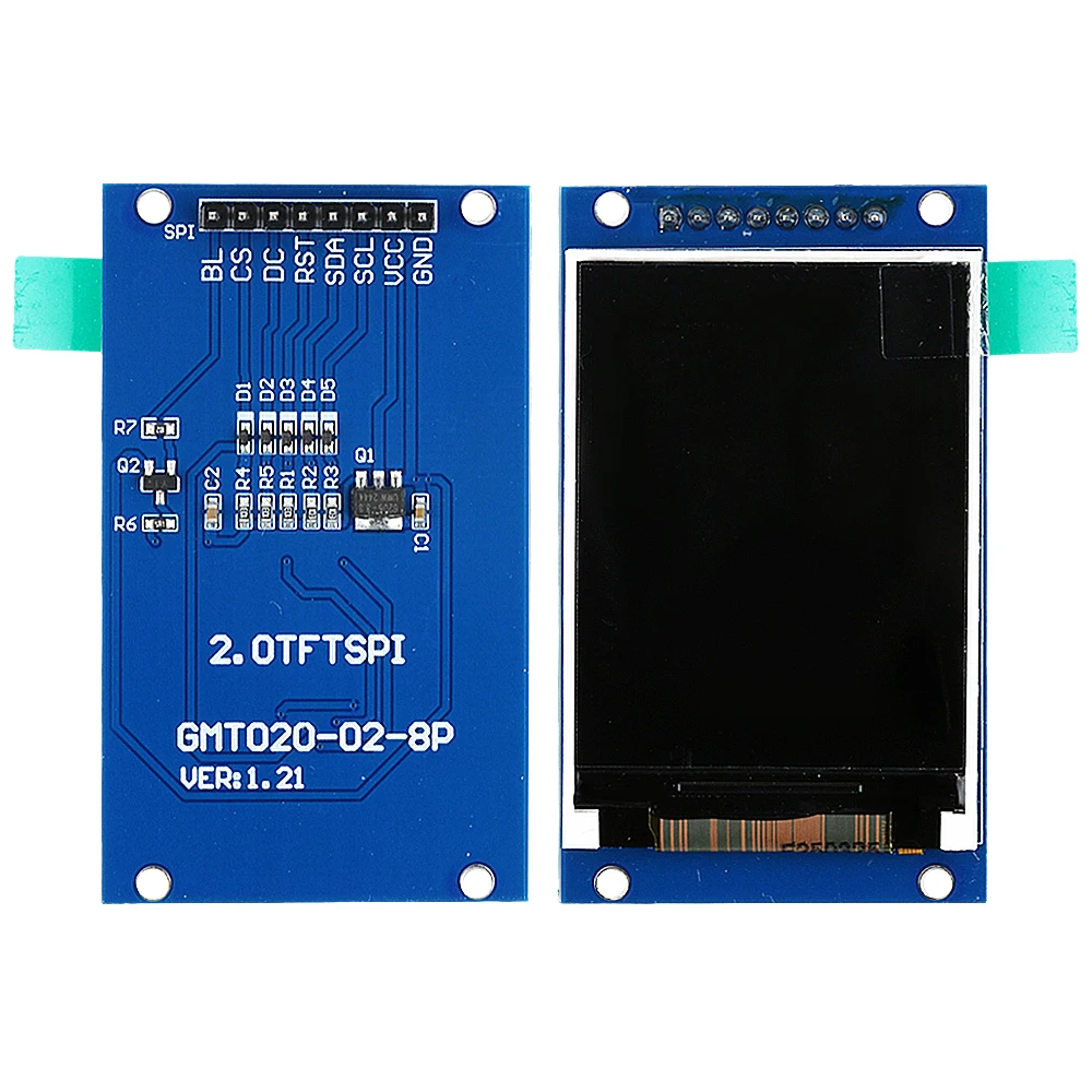 2,0-Zoll-TFT-Anzeigemodul ST7789VW Treiber 240 * 320 4-zeiliges SPI HD-Vollansicht-LCD-Bildschirm 8PIN