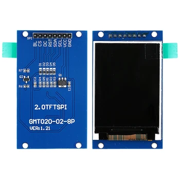 2,0-Zoll-TFT-Anzeigemodul ST7789VW Treiber 240 * 320 4-zeiliges SPI HD-Vollansicht-LCD-Bildschirm 8PIN