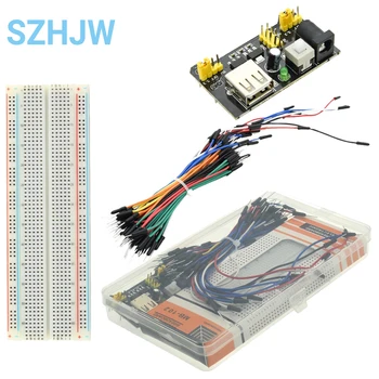 3,3 V/5V MB102 Breadboard power modul + MB-102 830 punkte Prototyp Brot board für arduino kit + 65 jumper