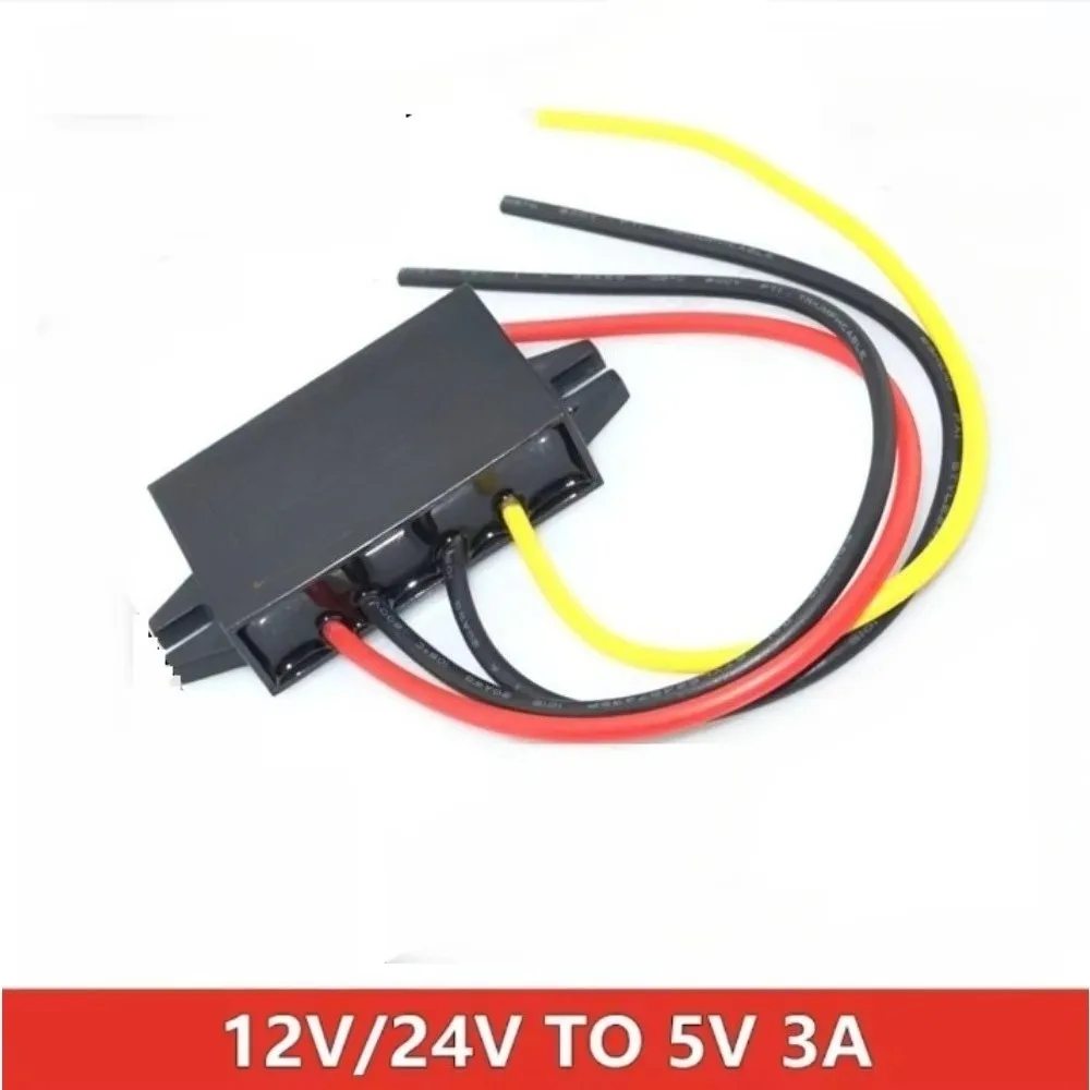 DC-DC 12V 24V auf 5V 3A 15W Step Down Spannung Auto Power Converter – Bild 3