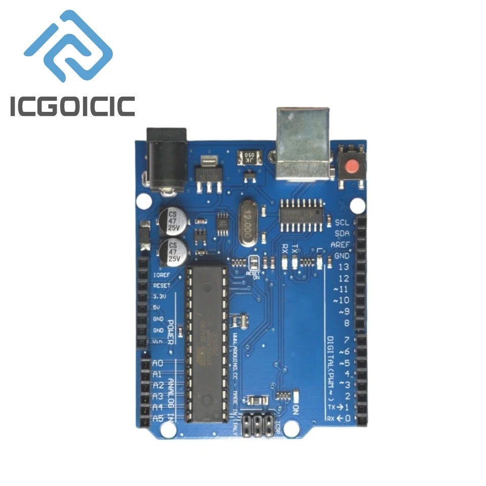 Arduino UNO R3 Entwicklungsboard mit USB-Kabel, ATmega328P ATmega16U2 Mikrocontroller-Modul