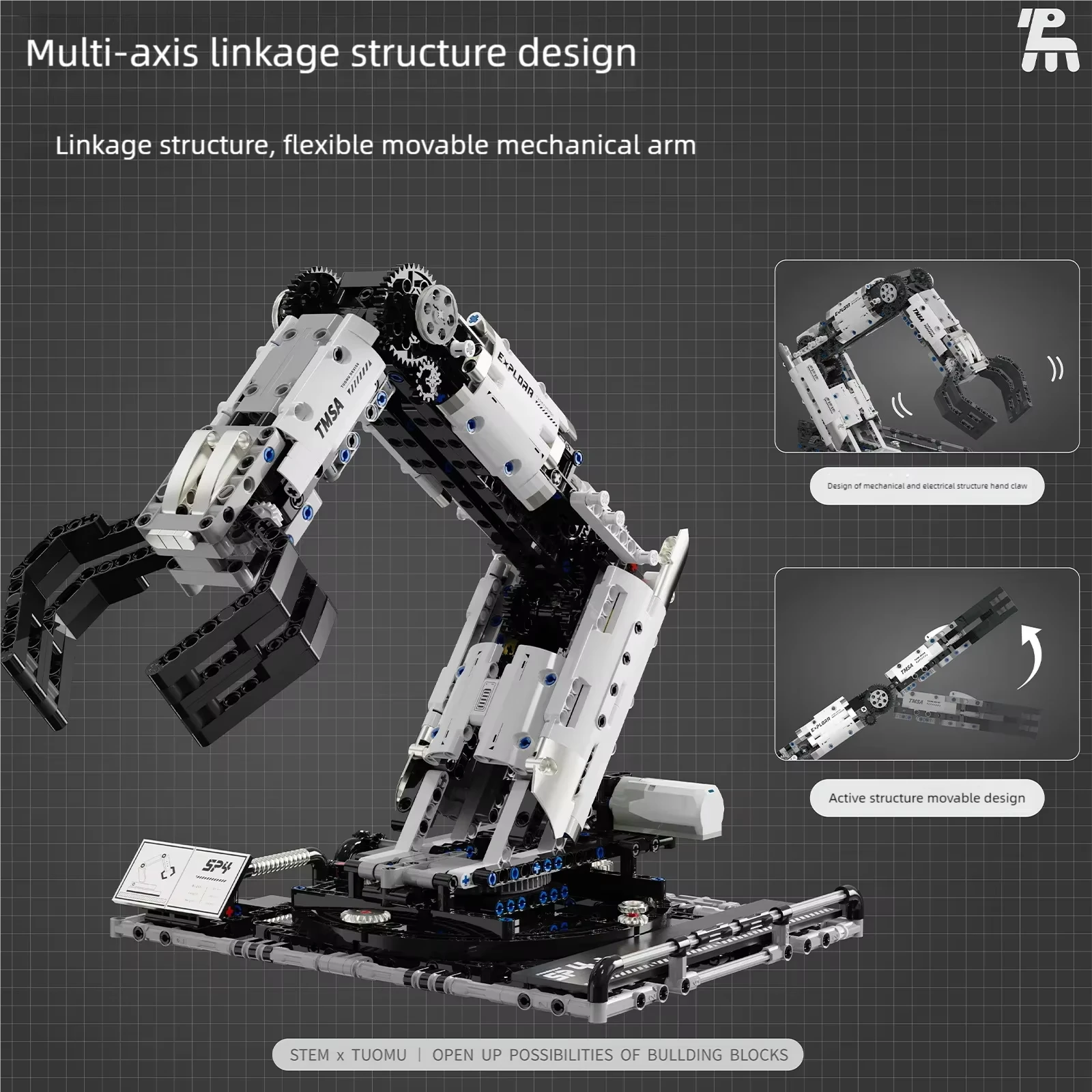 Programmierbarer Mehrachsen-Roboterarm aus Bausteinen - RC – Bild 3