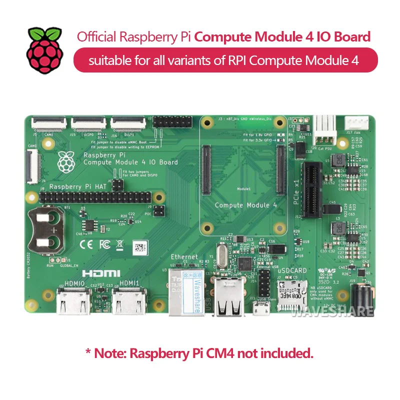 Raspberry Pi Compute Module 4 IO Board, geeignet für alle Varianten – Bild 4