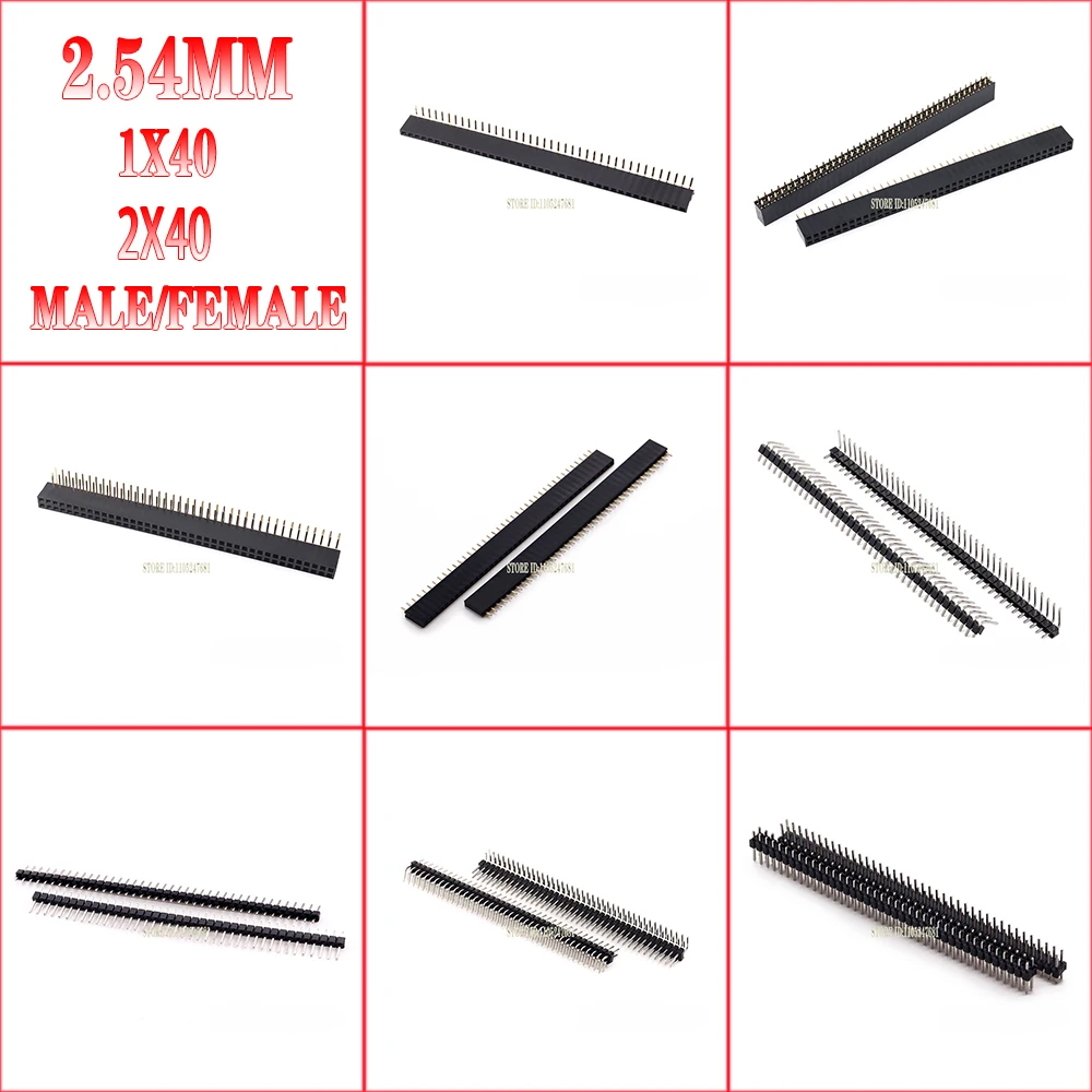 2,54mm 1x40/2x40 Einreihige/Zweireihige Stecker-Buchsen-Steckverbinder – Bild 2