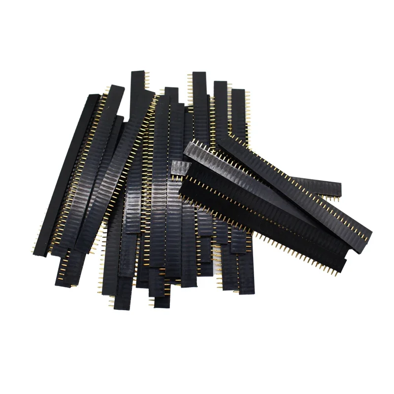 10 Paar 40 Pin 1x40 einreihige männliche und weibliche 2,54 zerbrechliche Stiftleiste PCB (20 Stück)