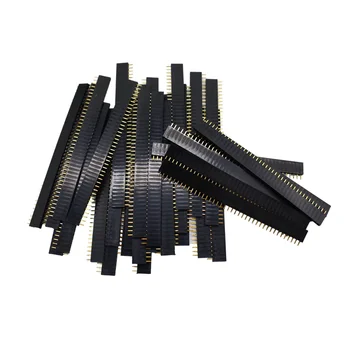 10 Paar 40 Pin 1x40 einreihige männliche und weibliche 2,54 zerbrechliche Stiftleiste PCB (20 Stück)