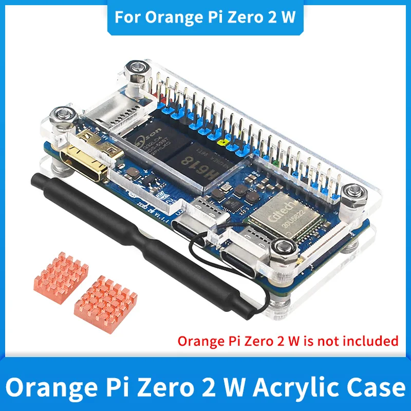 Orange pi zero 2 w acryl fall transparente schale schutzhülle für ein platinen computer opi zero 2 w