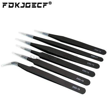 1,5mm industrielle Pinzette Kit anti statische Edelstahl Pinzette Set Reparatur werkzeuge ESD-10 11 12 13 14