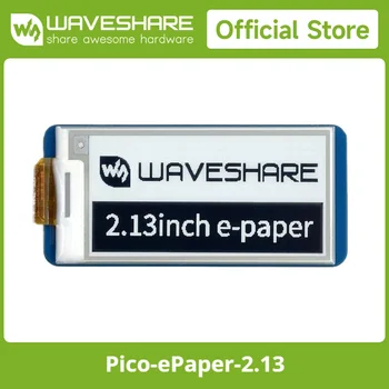 Waveshare 2,13 Zoll E-Paper E-Ink-Anzeigemodul für Raspberry Pi Pico, 250*122, Schwarz/Weiß, SPI