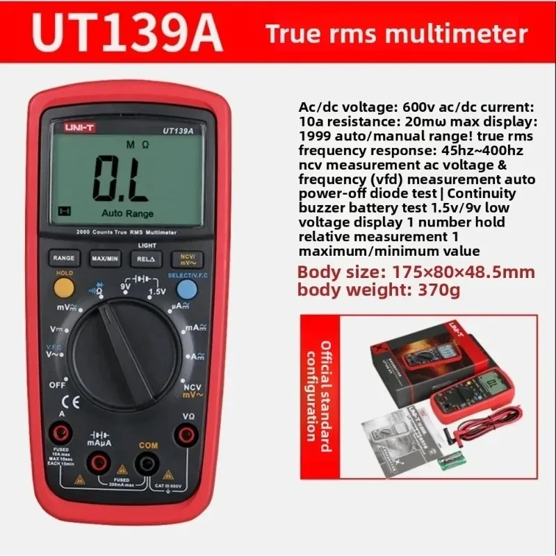 UNI-T UT139A Digitalmultimeter für Elektriker, multifunktional – Bild 2