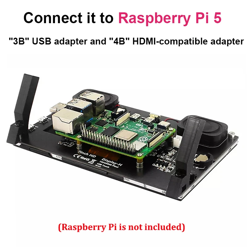 Raspberry Pi 5 7,0 Zoll IPS Touchscreen LCD Display Modul 1024X600 – Bild 2