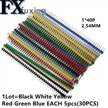 40 Pin Zerbrechliche Pin Header 2,54mm Einreihige Männliche Header Stecker Kit PCB Pin Streifen (30 Stück)