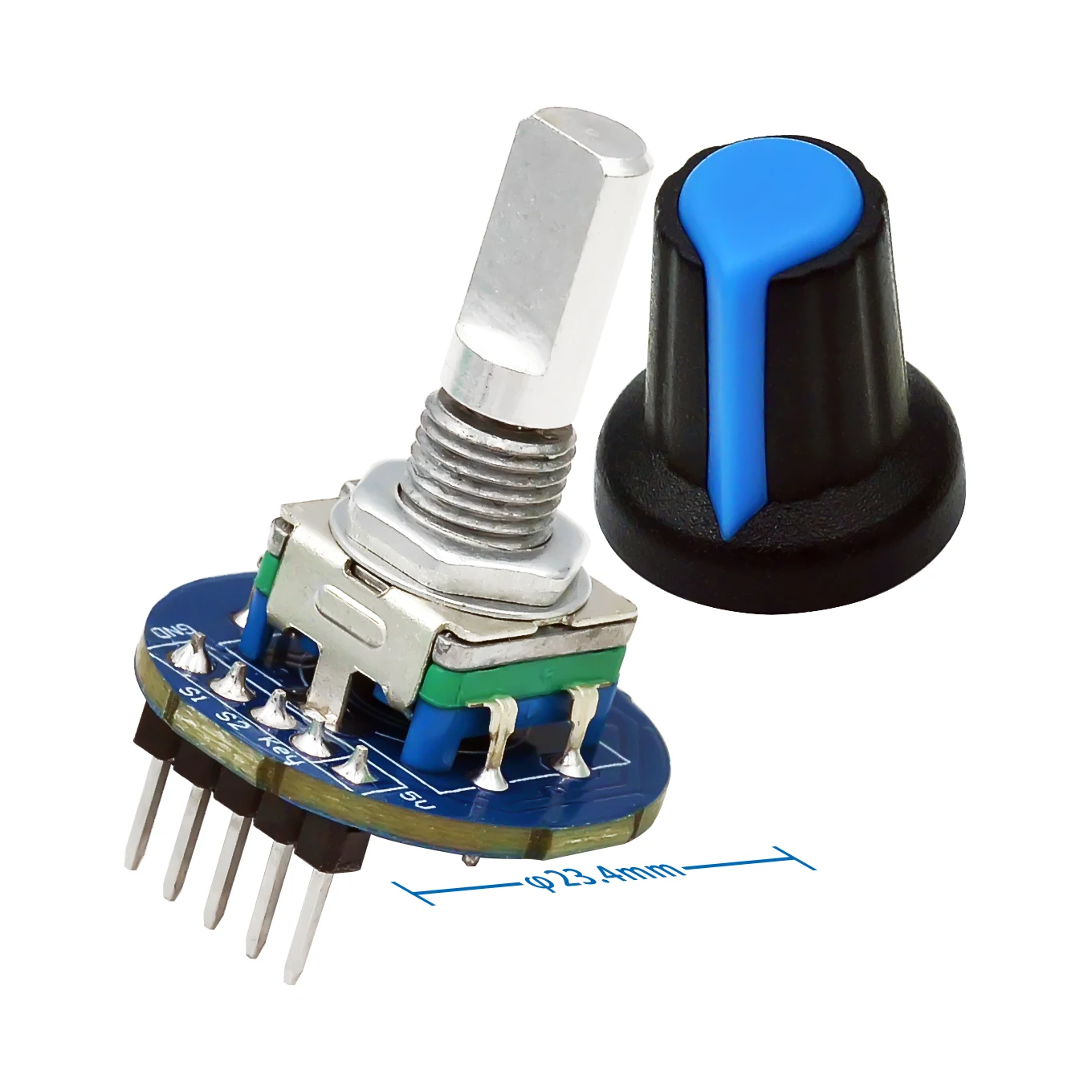 360-Grad-Drehgebermodul Drehpotentiometer Analoges Knopfmodul – Bild 2