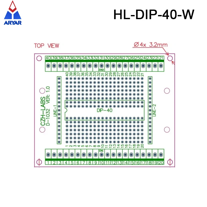 Plugin-Platine DIP-8 DIP-16 DIP-20 DIP-32 DIP-40 Komponenten – Bild 5