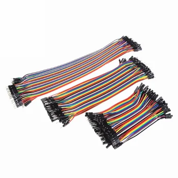 Dupont Line 10 cm 20 cm 30 cm 40 Pin Stecker auf Buchse und Buchse auf Buchse Überbrückungsdraht Dupont-Kabel